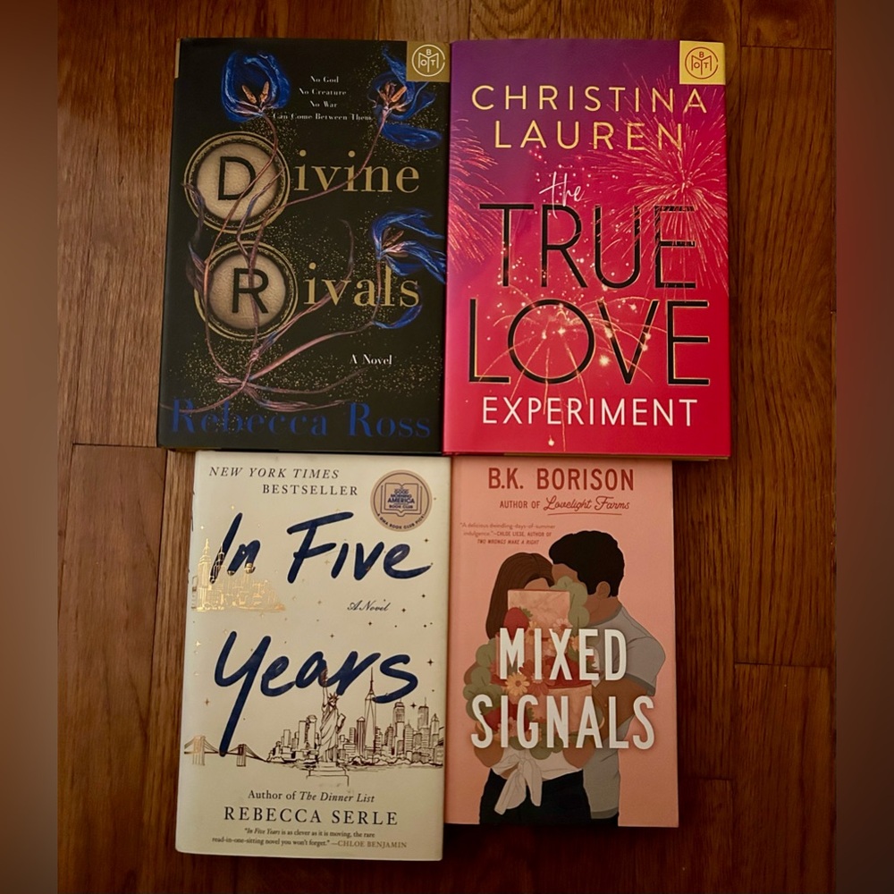 Book Lot: Mixed Signals, In Five Years, The True Love Experiment, Divine Rivals